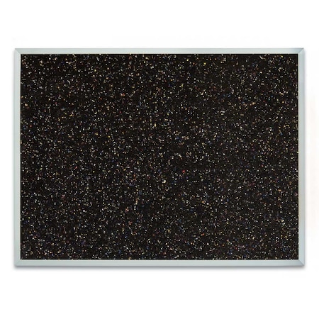 United Visual Products Sliding Door Indoor Enclosed Corkboard, 9 UV9012ACS-BLACK-DBURGU
